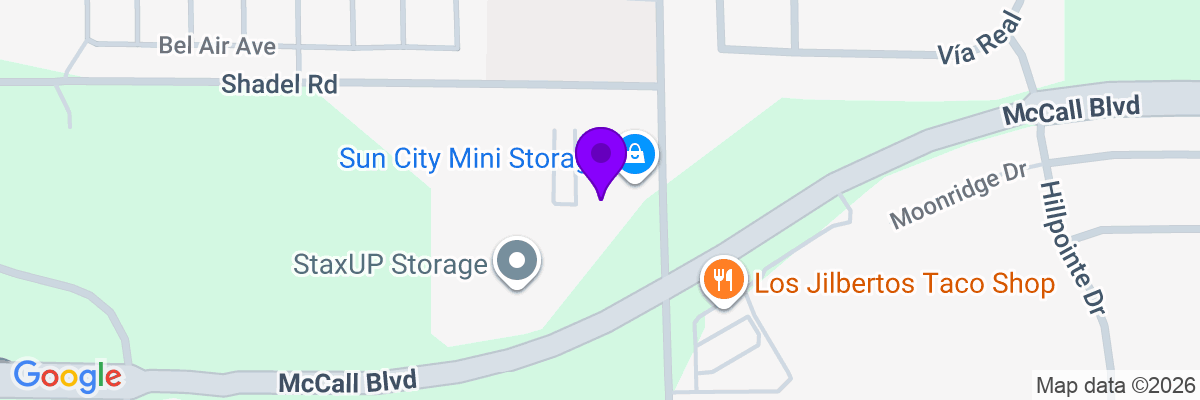 Map showing facility locations