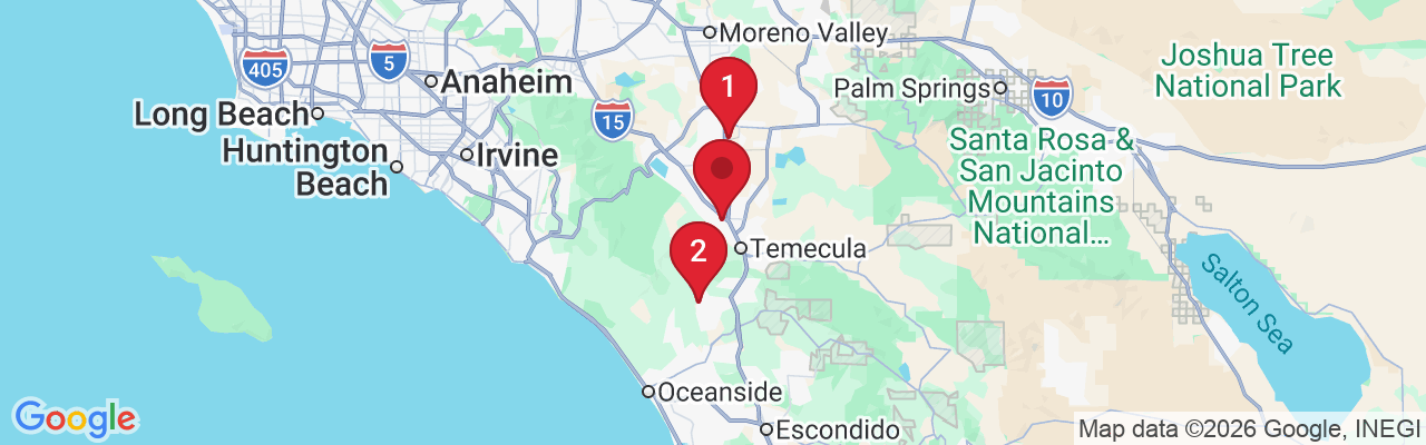 Map showing facility locations