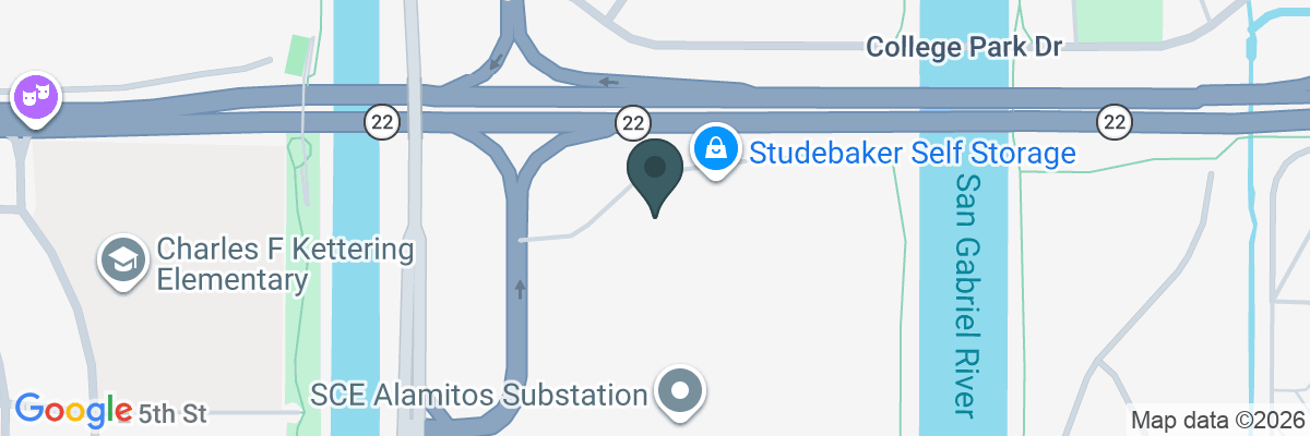 Map showing facility locations
