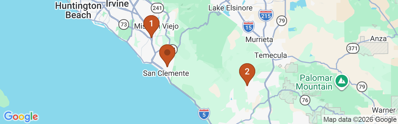 Map showing facility locations