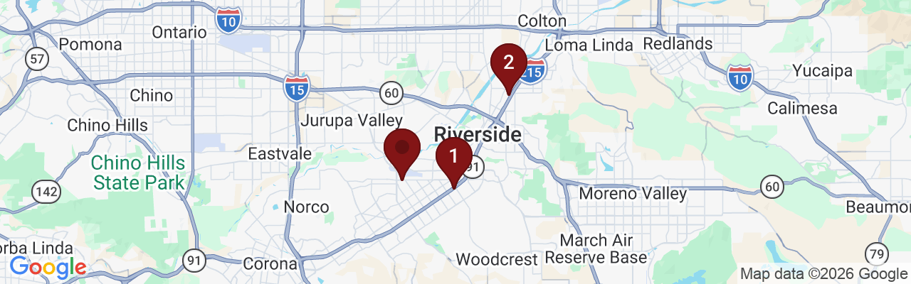 Map showing facility locations