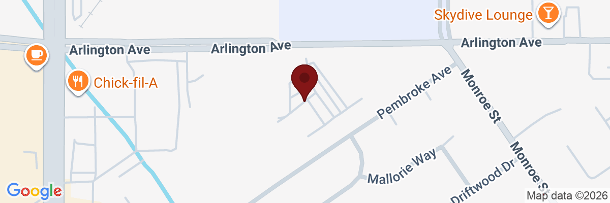 Map showing facility locations