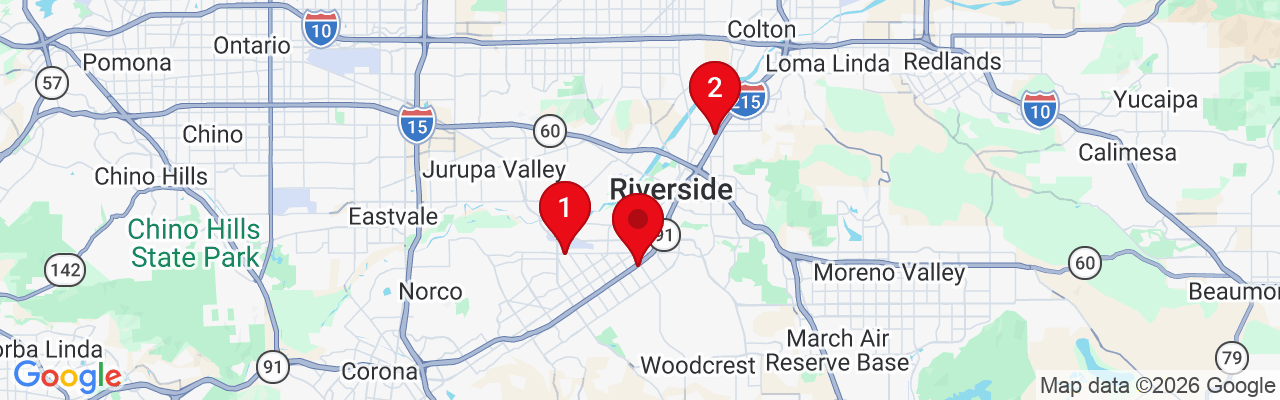 Map showing facility locations