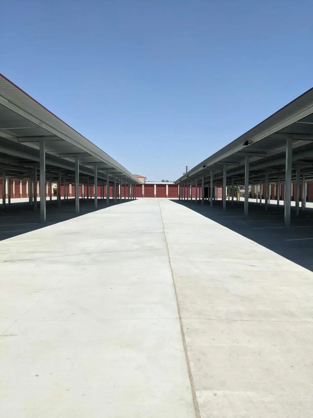 Covered RV parking.